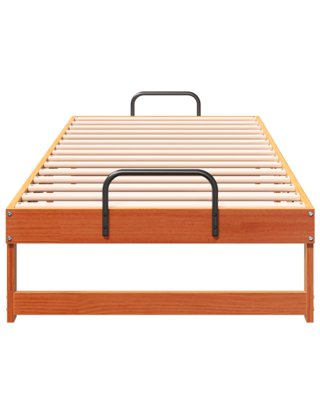 Struttura Letto con Manici Marrone 80 x 200 cm