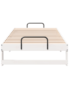 Struttura del letto Bianco 90 x 190 cm Pino massello