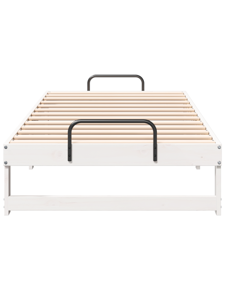 Struttura Letto con Manici Bianco 90 x 190 cm