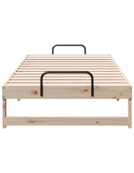 Struttura Letto con Manici Marrone 75 x 190 cm