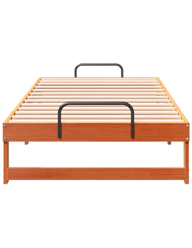 Struttura del letto Marrone 75 x 190 cm Pino massello