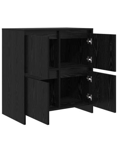 Credenza Rovere Nero 70 x 41 x 75 cm Legno multistrato