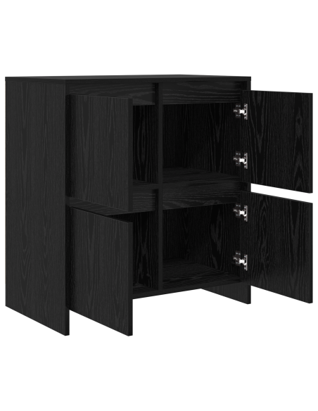 Credenza Rovere nero 70 x 41 x 75 cm Legno multistrato