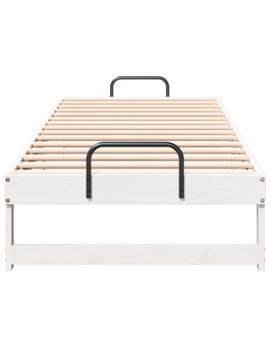 Struttura del letto Bianco 80 x 210 cm Pino massello