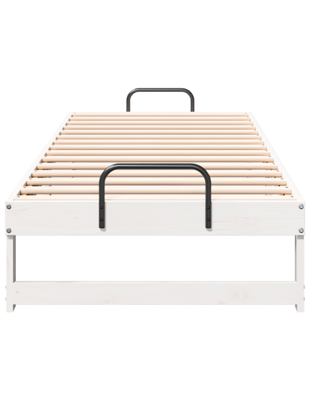 Struttura del letto Bianco 80 x 210 cm Pino massello