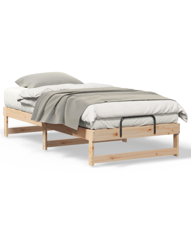 Struttura del letto Marrone 90 x 200 cm Pino massello