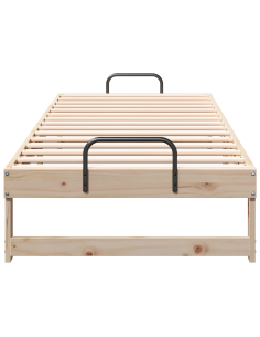 Struttura del letto Marrone 90 x 210 cm Pino massello