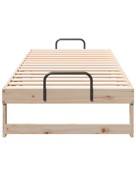 Struttura Letto con Manici Marrone 90 x 210 cm