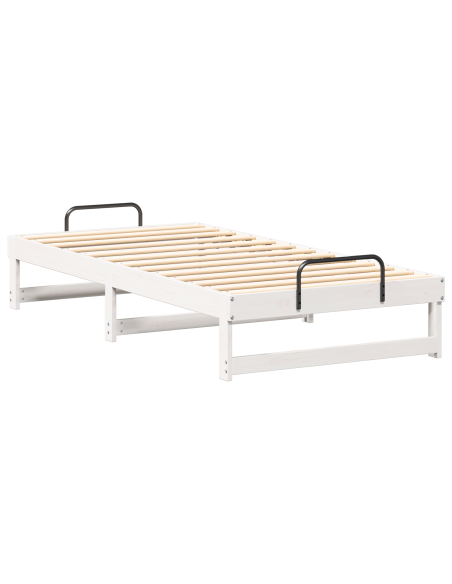 Struttura Letto con Manici Bianco 90 x 200 cm