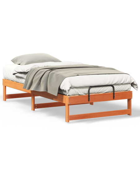 Struttura Letto con Manici Marrone 90 x 200 cm