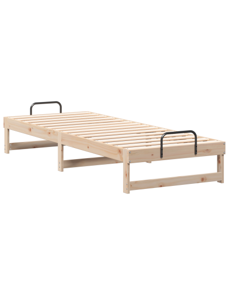 Struttura Letto con Manici Marrone 80 x 200 cm