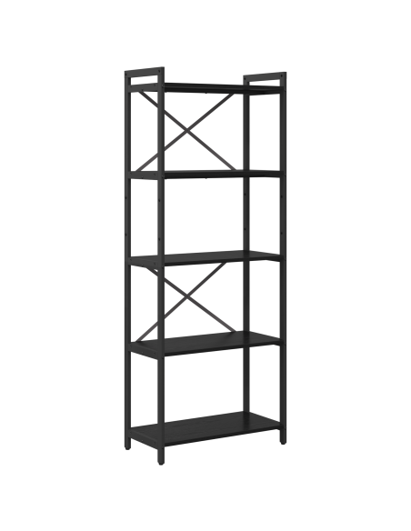 Libreria Rovere Nero 60 x 30 x 155 cm Legno multistrato