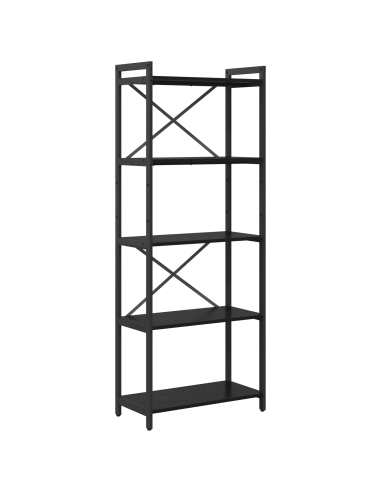 Libreria Rovere Nero 60 x 30 x 155 cm Legno multistrato