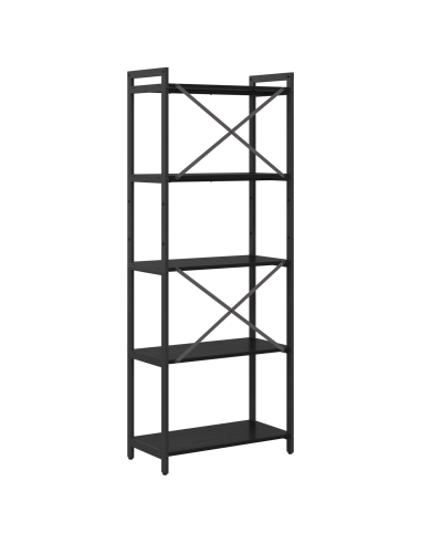 Libreria Rovere Nero 60 x 30 x 155 cm Legno multistrato