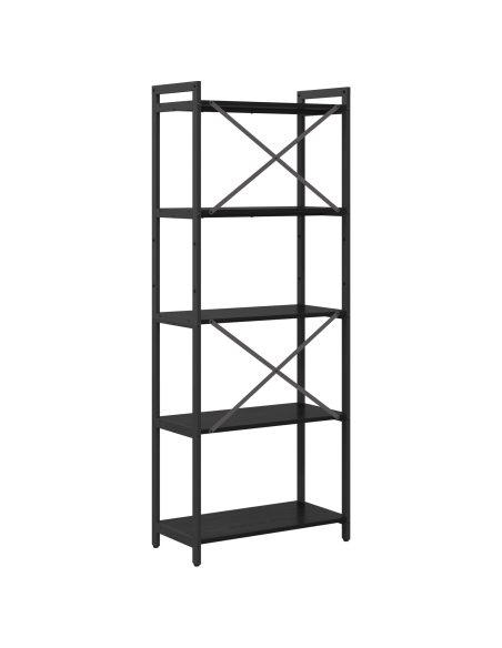 Libreria Rovere Nero 60 x 30 x 155 cm Legno multistrato