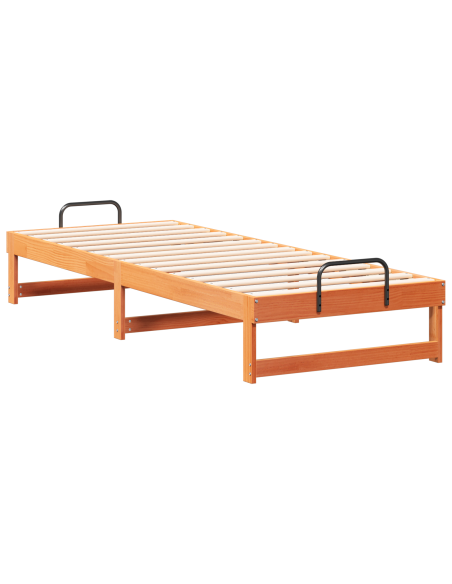 Struttura Letto con Manici Marrone 80 x 200 cm