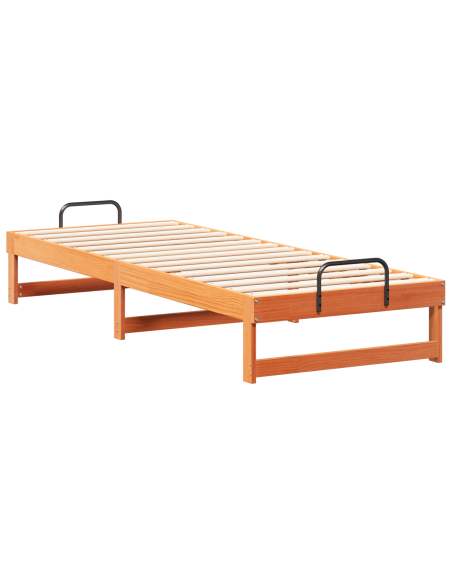 Struttura Letto con Manici Marrone 80 x 200 cm