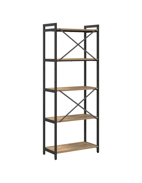 Libreria rovere artigianale 60 x 30 x 153 cm Legno multistrato