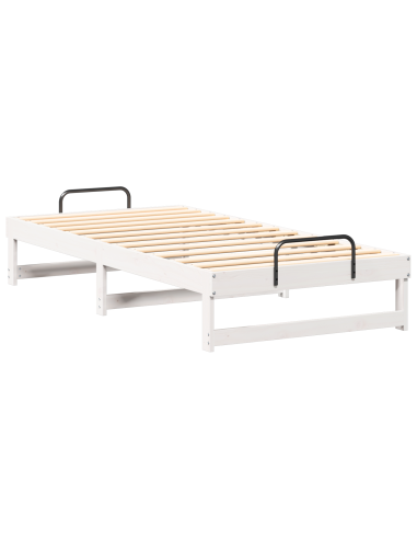 Struttura del letto Bianco 90 x 190 cm Pino massello