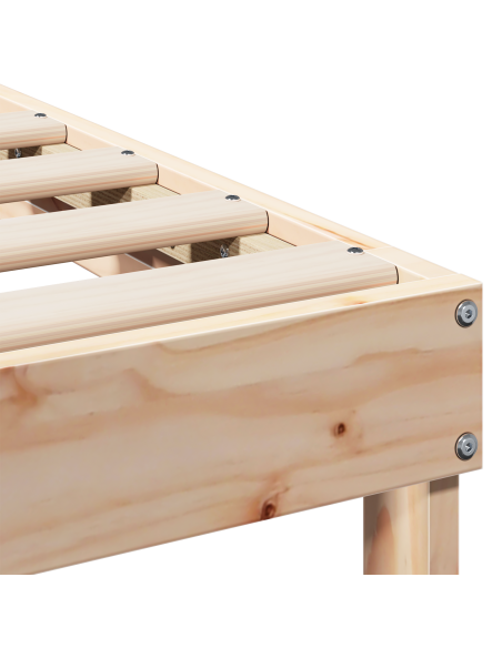 Struttura Letto con Manici Marrone 75 x 190 cm