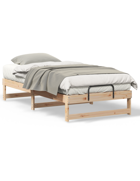 Struttura Letto con Manici Marrone 75 x 190 cm