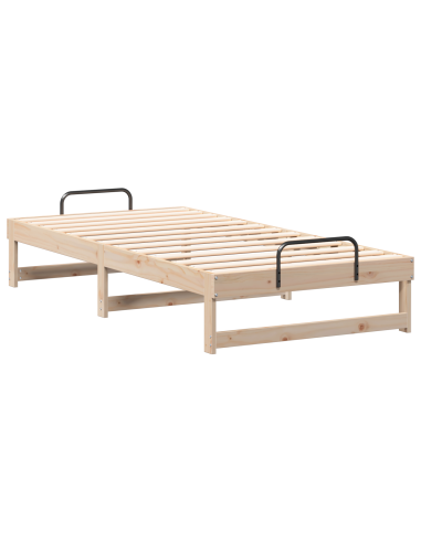 Struttura del letto Marrone 75 x 190 cm Pino massello