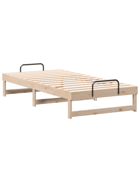 Struttura del letto Marrone 75 x 190 cm Pino massello