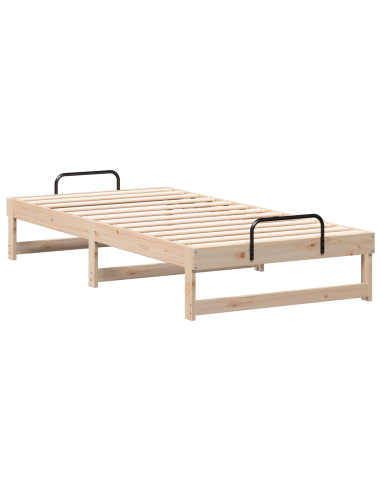 Struttura del letto Marrone 75 x 190 cm Pino massello