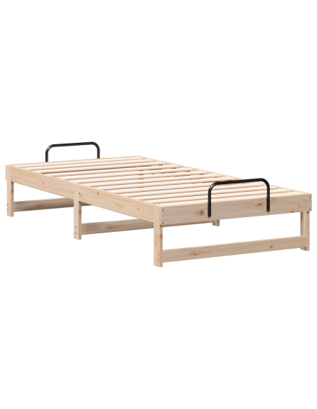 Struttura Letto con Manici Marrone 75 x 190 cm