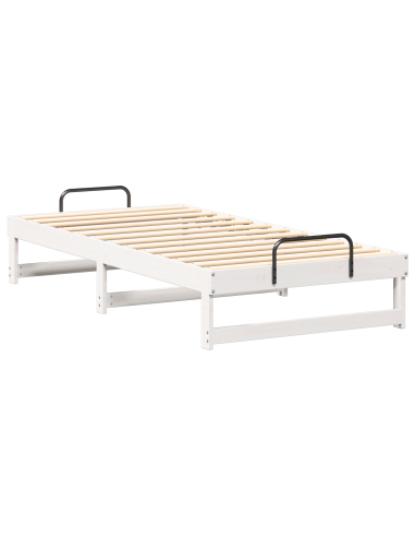 Struttura del letto Bianco 75 x 190 cm Pino massello