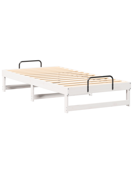 Struttura Letto con Manici Bianco 75 x 190 cm