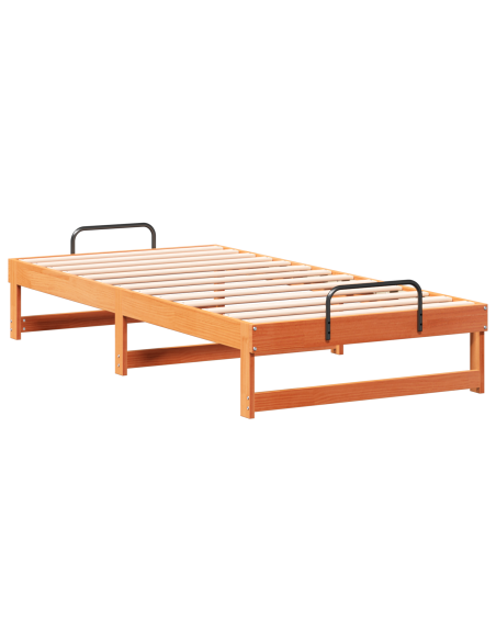 Struttura Letto con Manici Marrone 75 x 190 cm