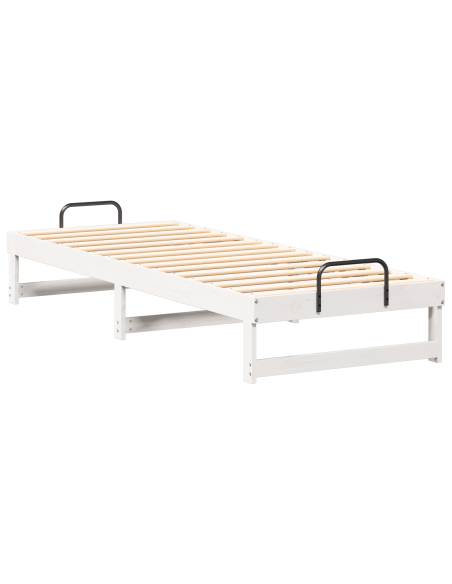 Struttura del letto Bianco 80 x 210 cm Pino massello