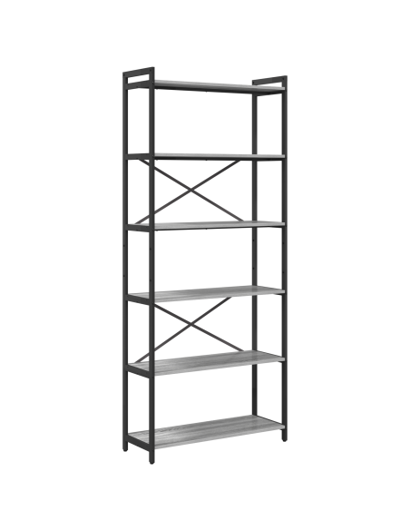Libreria Grigio sonoma 80 x 30 x 188 cm Legno multistrato