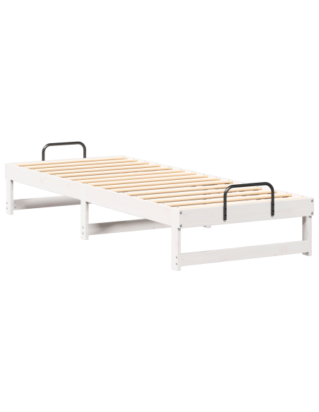 Struttura del letto Bianco 90 x 210 cm Pino massello