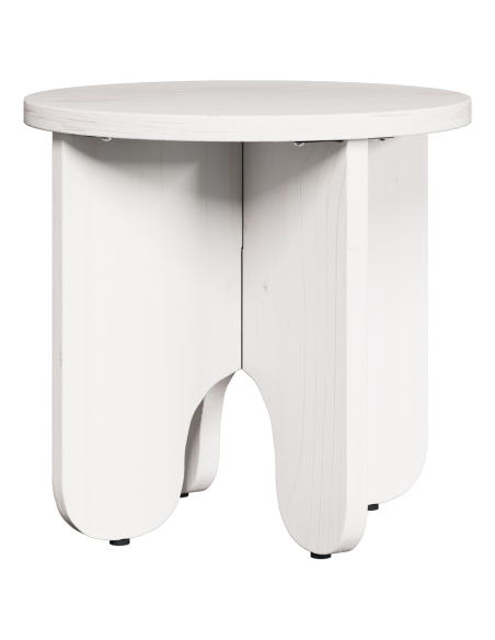 Tavolino da salotto 2 pcs Bianco Legno massello di pino