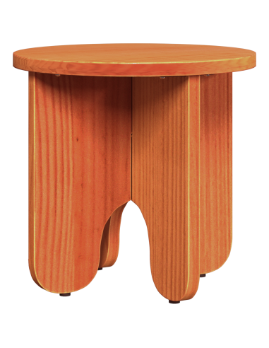 Tavolino da salotto 2 pcs Marrone cerato Legno massello di pino