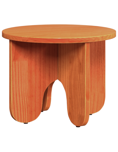 Tavolino da salotto 2 pcs Marrone cerato Legno massello di pino