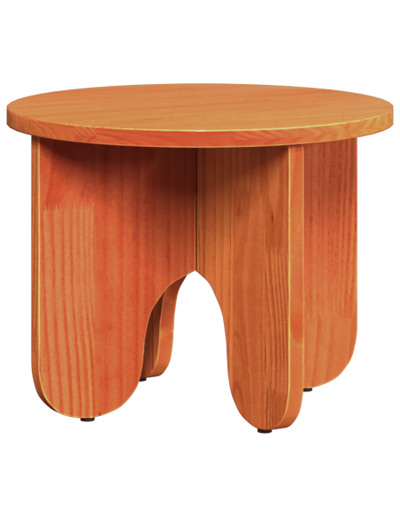 Tavolino da salotto 2 pcs Marrone cerato Legno massello di pino