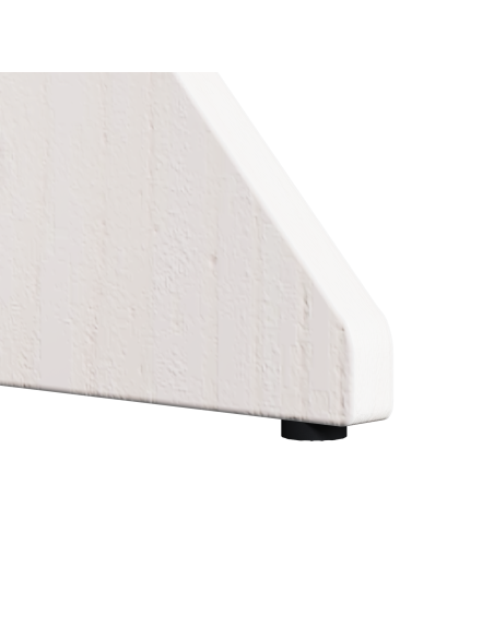 Tavolino da salotto 2 pcs Bianco Legno di pino massello