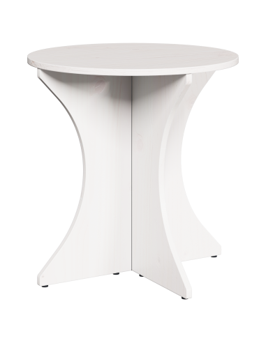 Tavolino da salotto 2 pcs Bianco Legno di pino massello