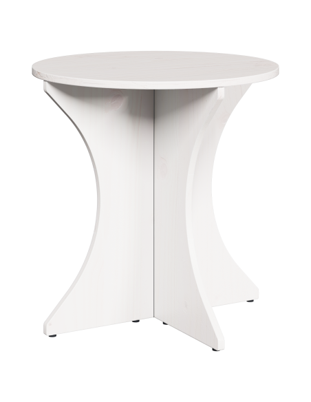 Tavolino da salotto 2 pcs Bianco Legno di pino massello