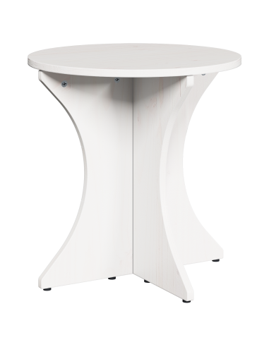 Tavolino da salotto 2 pcs Bianco Legno di pino massello