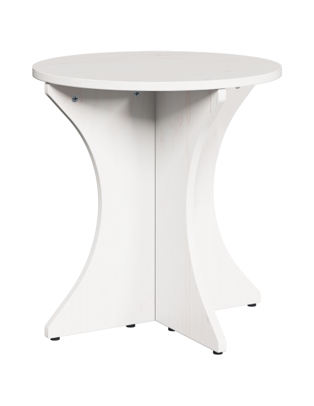 Tavolino da salotto 2 pcs Bianco Legno di pino massello