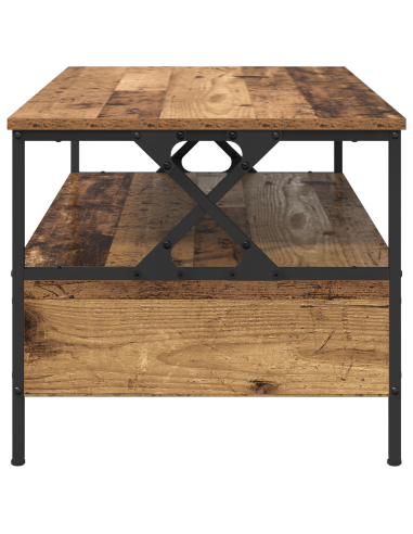 Tavolino da salotto with Drawer Legno vecchio 100 x 51 x 45 cm