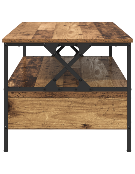 Tavolino da salotto con cassetto Legno vecchio 100 x 51 x 45 cm