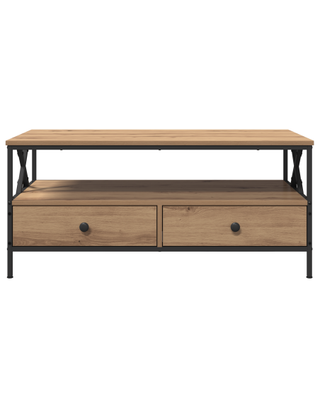 Tavolino da salotto rovere artigianale 100 x 51 x 45 cm