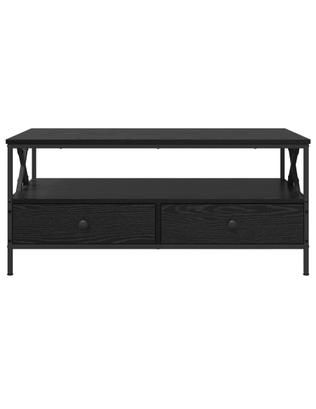 Tavolino da salotto con cassetto Rovere nero 100 x 51 x 45 cm