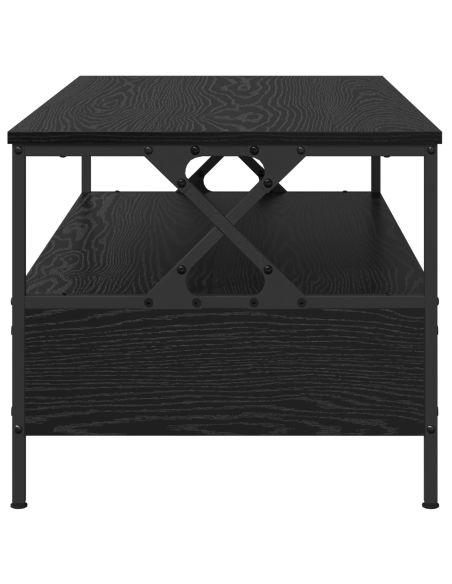 Tavolino da salotto con cassetto Rovere nero 100 x 51 x 45 cm