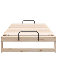 Struttura del letto Marrone 100 x 210 cm Pino massello